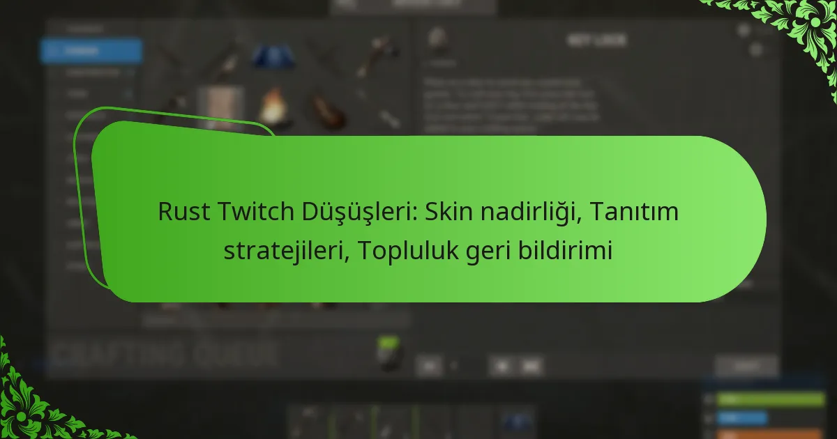 Rust Twitch Düşüşleri: Skin nadirliği, Tanıtım stratejileri, Topluluk geri bildirimi