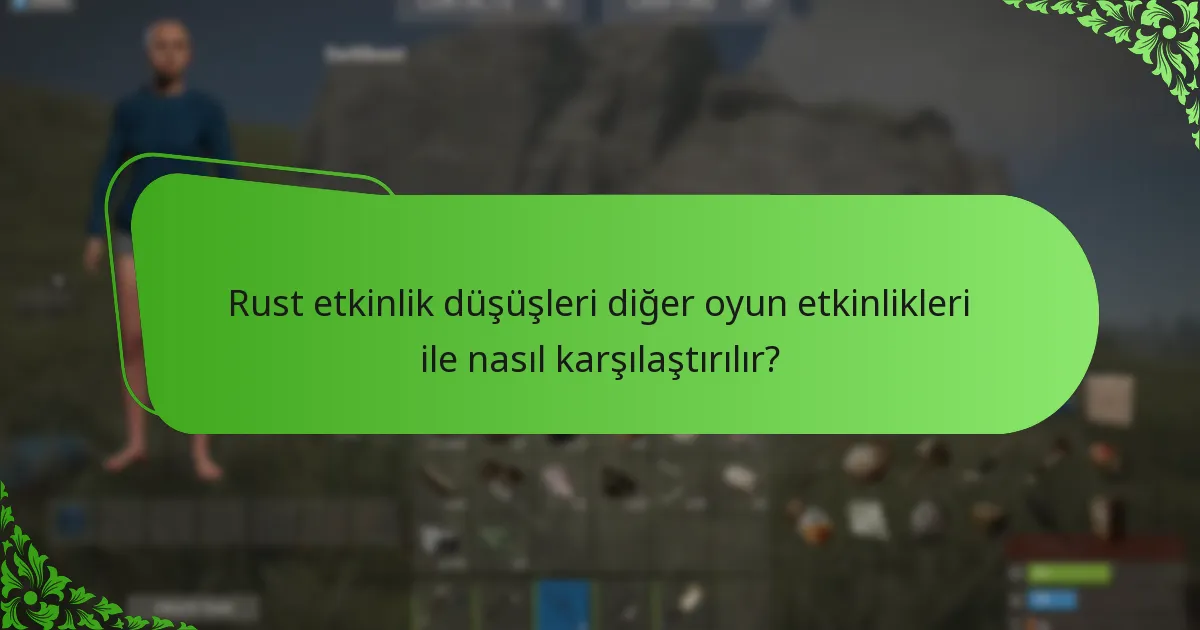 Rust etkinlik düşüşlerinde hayır paketleri nedir?