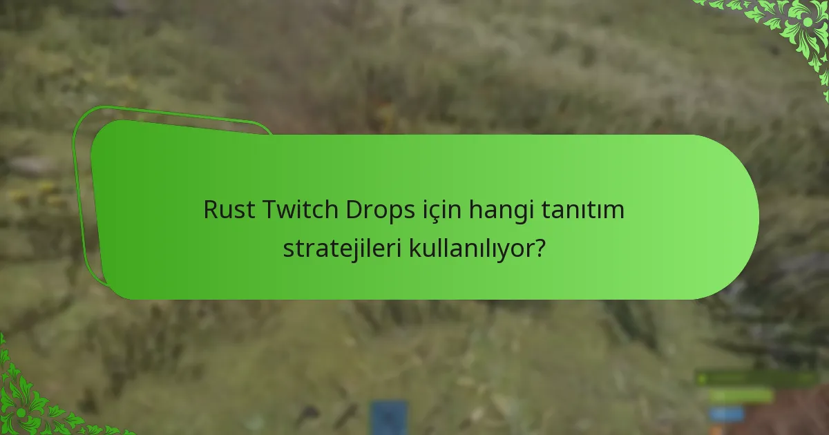 Rust Twitch Drops için hangi tanıtım stratejileri kullanılıyor?
