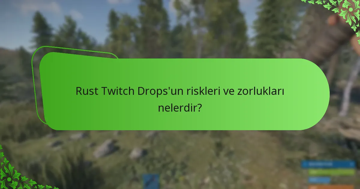 Rust Twitch Drops’un riskleri ve zorlukları nelerdir?